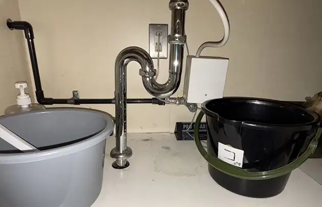 甲良町呉竹の洗面排水の髪詰まり施工事例写真