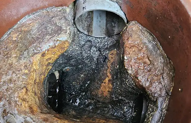 竜王町橋本の悪臭と流れの悪さを改善する汚水桝清掃施工事例写真