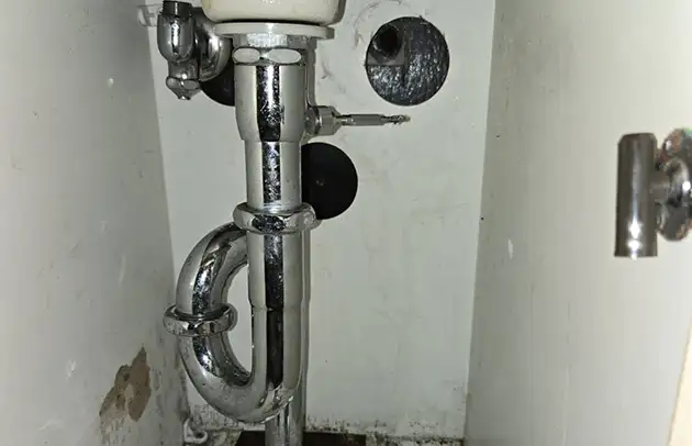 甲良町呉竹の洗面止水栓のグランド部水漏れ施工事例写真