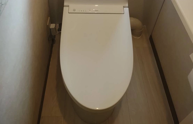 草津市野路の流れ続けるトイレ水漏れ施工事例写真
